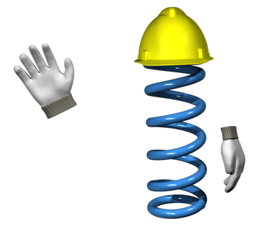 Waving mattress spring character